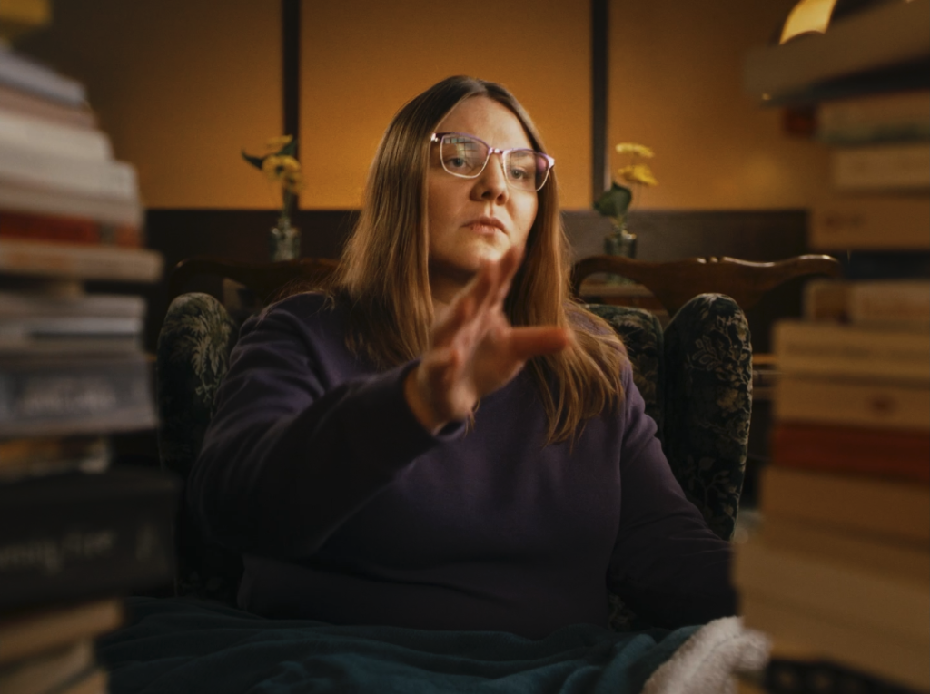 Images des coulisses : Julie pendant le tournage