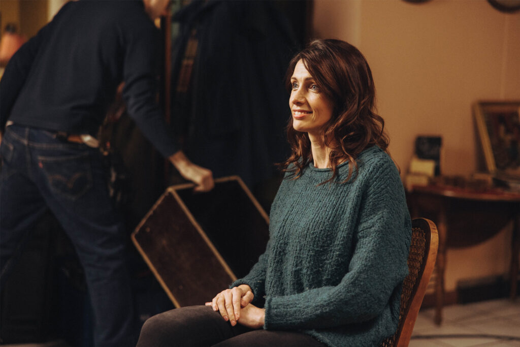Images des coulisses : Sophie pendant le tournage